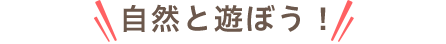 自然と遊ぼう！